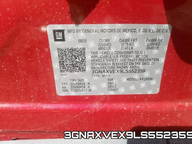 3GNAXVEX9LS552359 фото 2