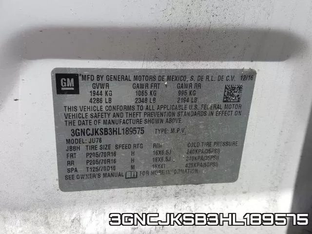 3GNCJKSB3HL189575 фото 2