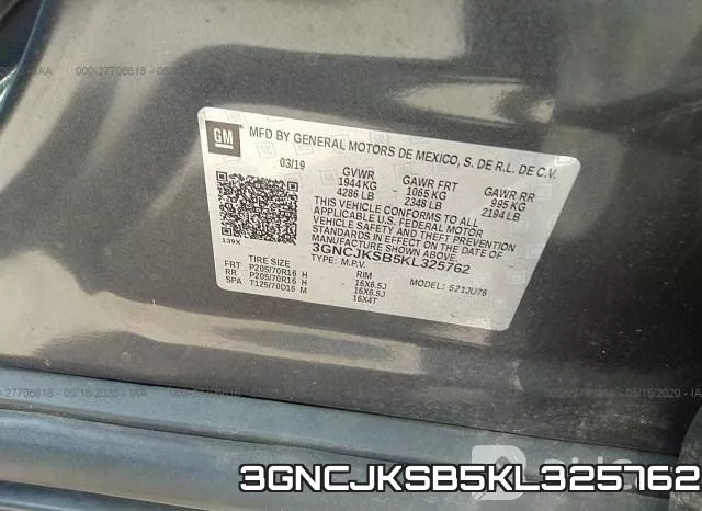 3GNCJKSB5KL325762 фото 10