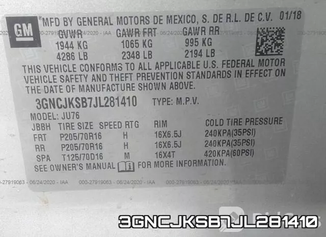 3GNCJKSB7JL281410 фото 10