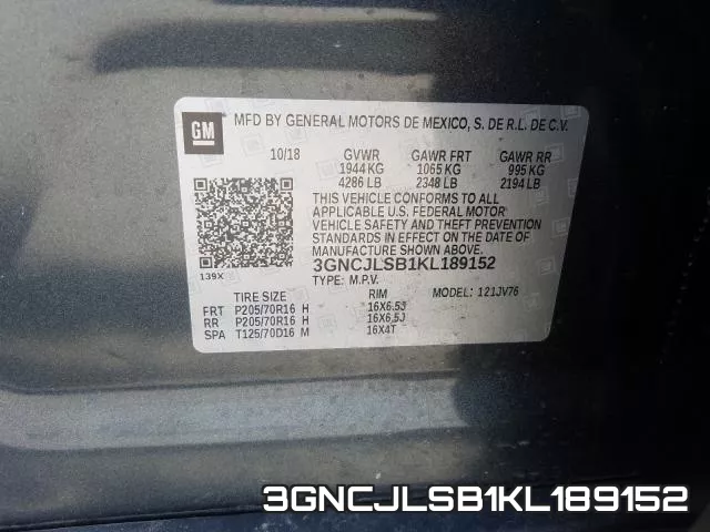 3GNCJLSB1KL189152 фото 2