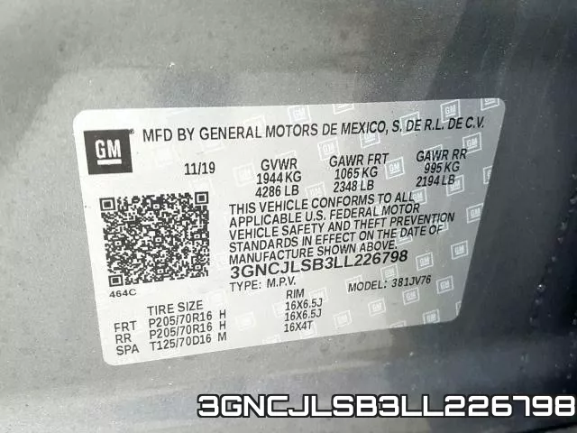 3GNCJLSB3LL226798 фото 2