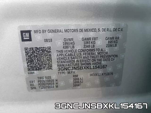 3GNCJNSBXKL154167 фото 2