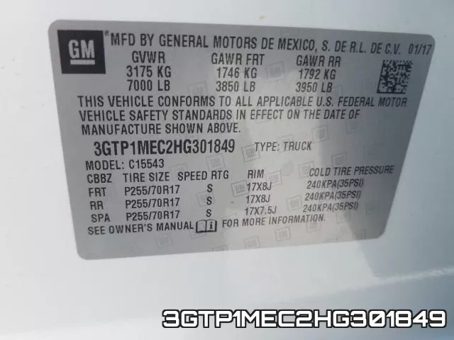 3GTP1MEC2HG301849 фото 2