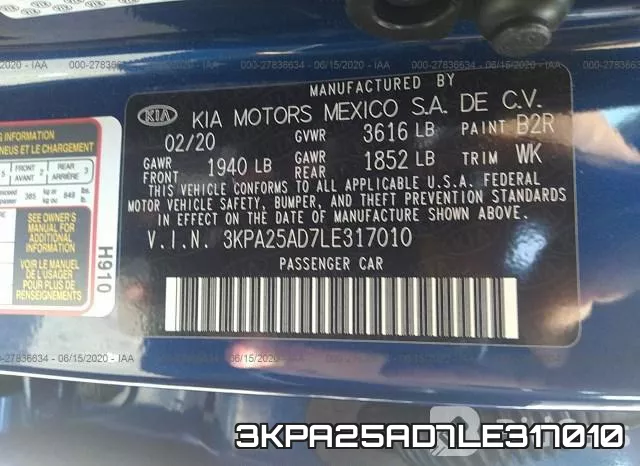 3KPA25AD7LE317010 фото 10