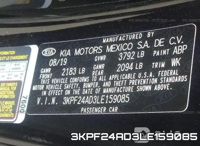 3KPF24AD3LE159085 фото 10
