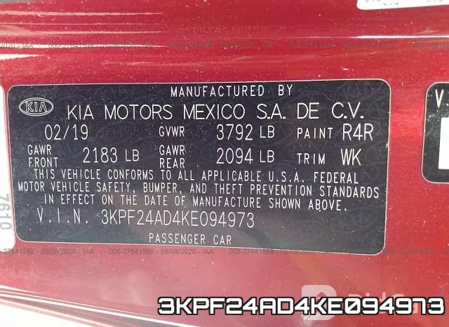3KPF24AD4KE094973 фото 10