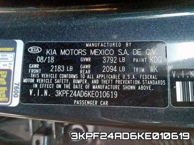 3KPF24AD6KE010619 фото 2