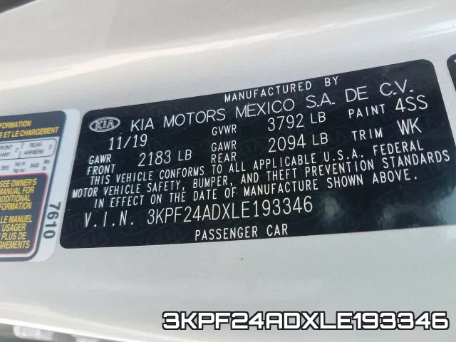 3KPF24ADXLE193346 фото 2