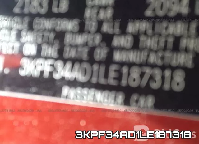 3KPF34AD1LE187318 фото 10