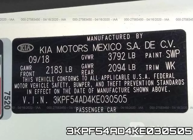 3KPF54AD4KE030505 фото 10