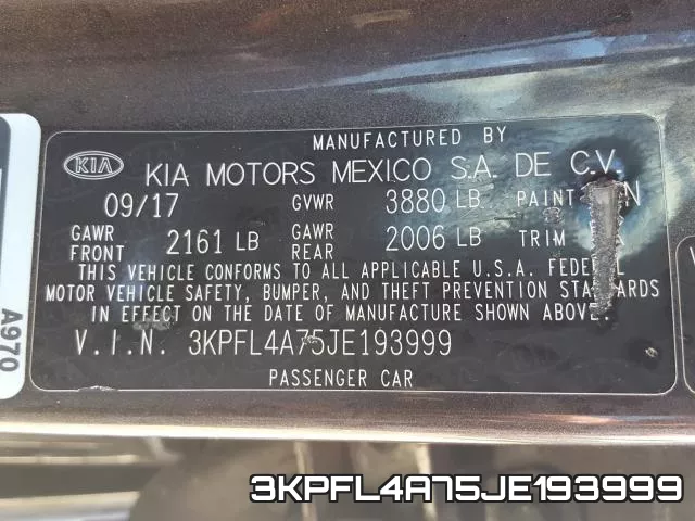 3KPFL4A75JE193999 фото 2