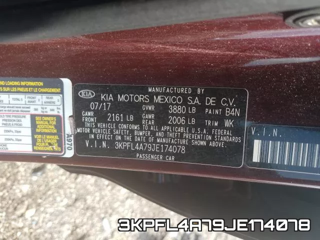 3KPFL4A79JE174078 фото 2
