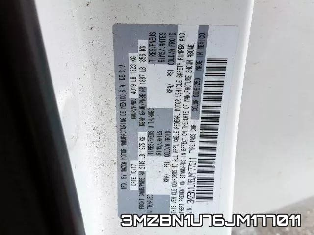 3MZBN1U76JM177011 фото 2