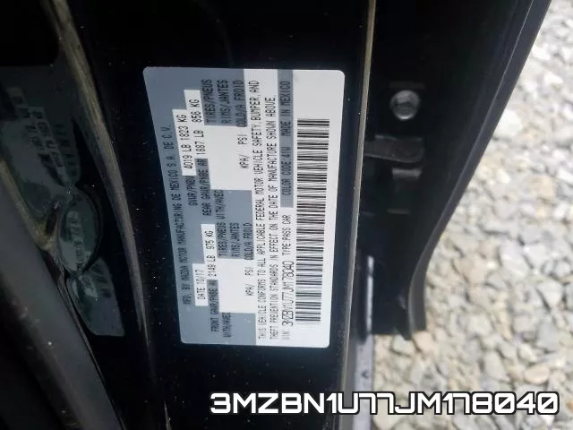 3MZBN1U77JM178040 фото 2