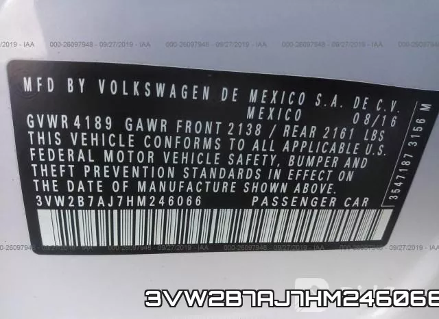 3VW2B7AJ7HM246066 фото 10