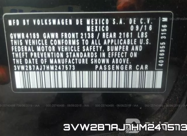3VW2B7AJ7HM247573 фото 10