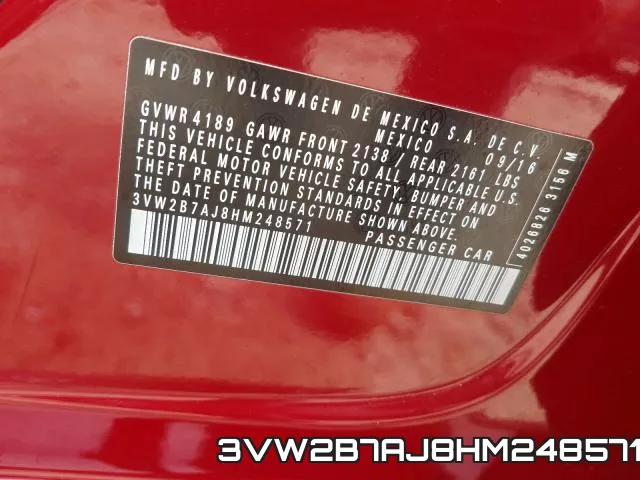 3VW2B7AJ8HM248571 фото 2