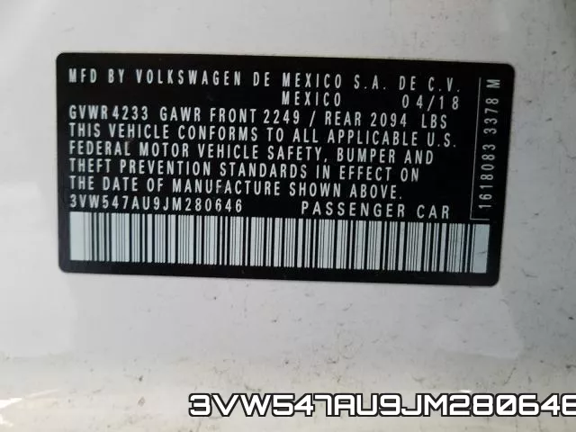 3VW547AU9JM280646 фото 2