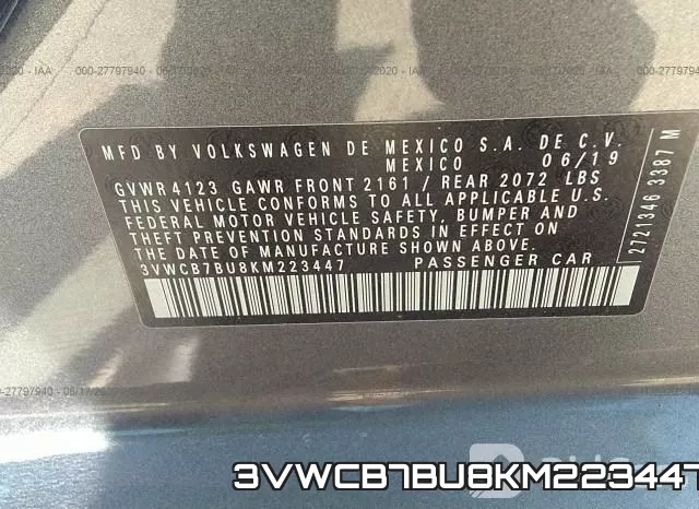 3VWCB7BU8KM223447 фото 10