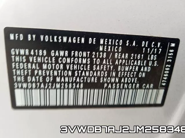 3VWDB7AJ2JM258348 фото 2