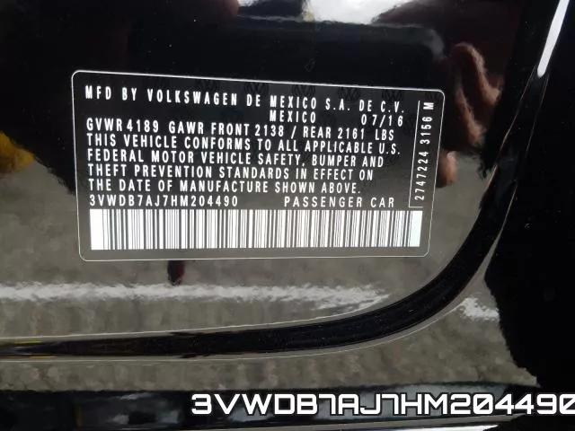 3VWDB7AJ7HM204490 фото 2