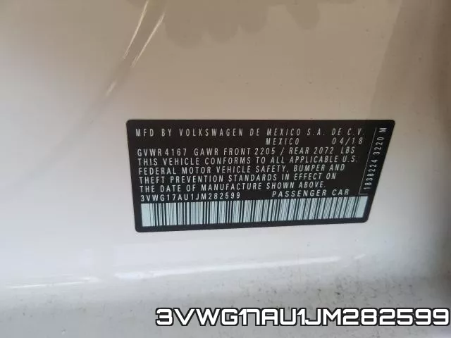 3VWG17AU1JM282599 фото 2