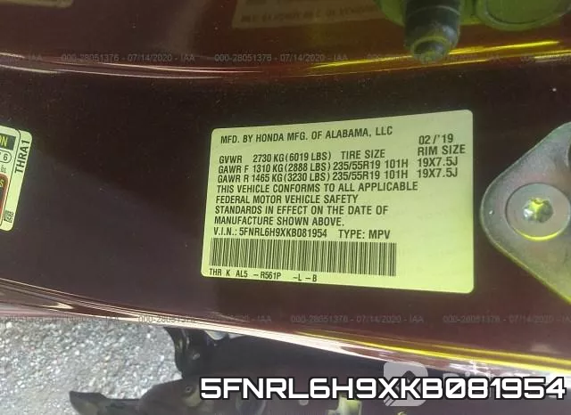 5FNRL6H9XKB081954 фото 10