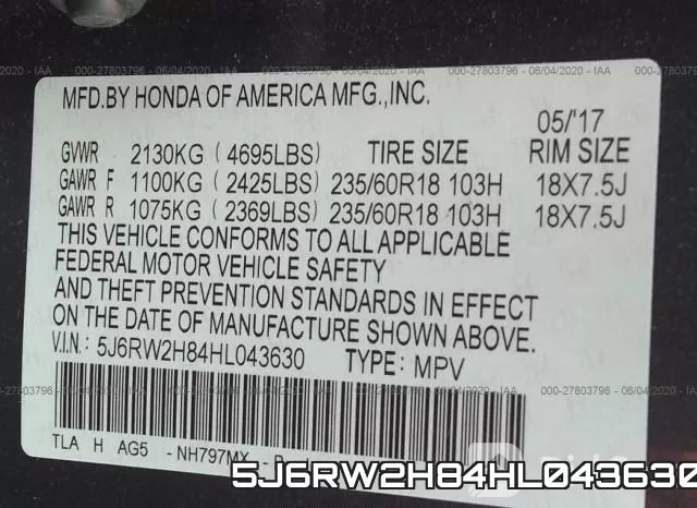 5J6RW2H84HL043630 фото 10