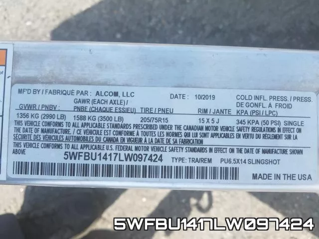 5WFBU1417LW097424 фото 2