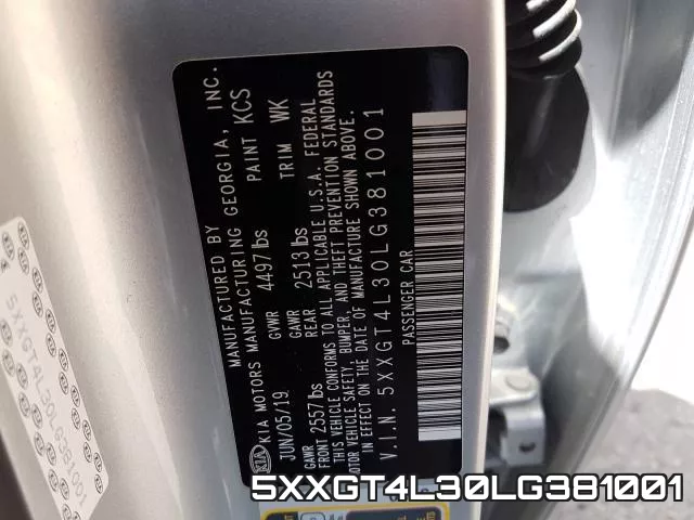 5XXGT4L30LG381001 фото 2