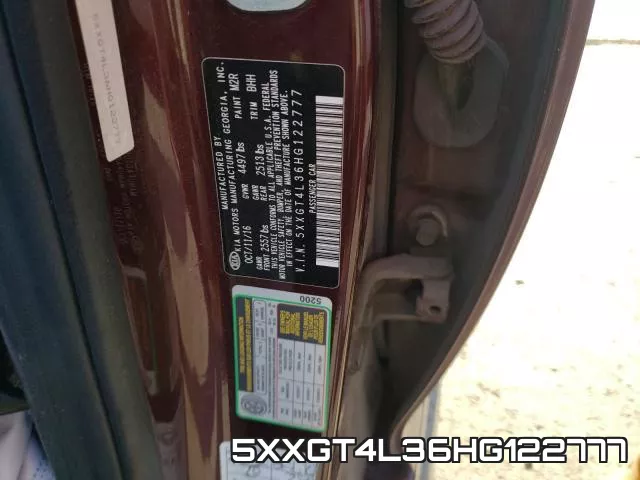 5XXGT4L36HG122777 фото 2