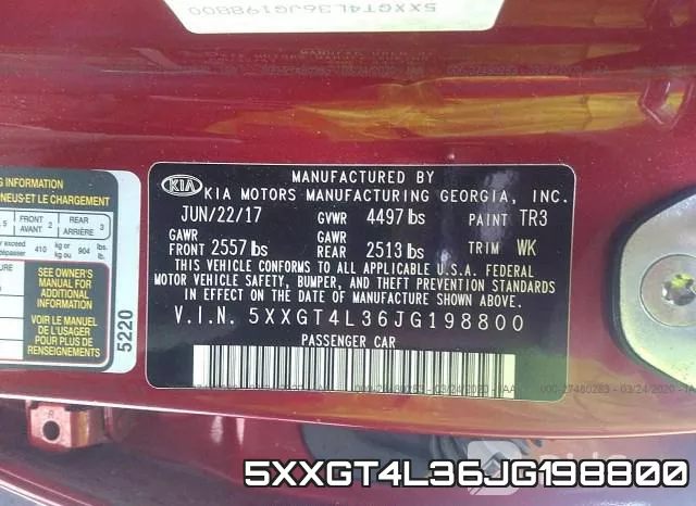 5XXGT4L36JG198800 фото 10