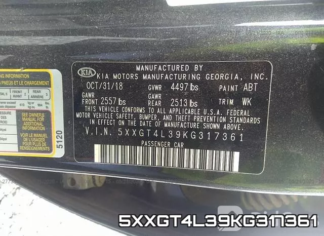 5XXGT4L39KG317361 фото 10
