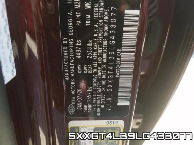 5XXGT4L39LG433077 фото 2