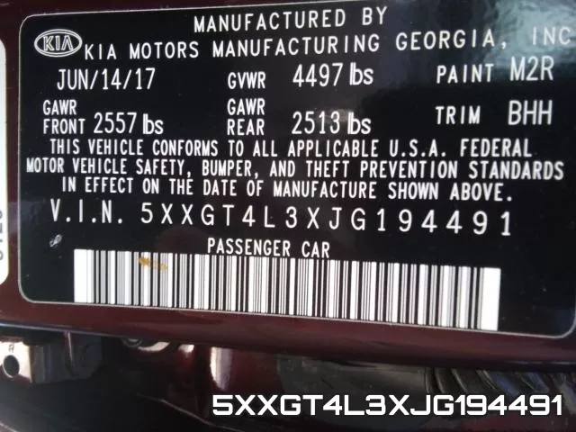 5XXGT4L3XJG194491 фото 2
