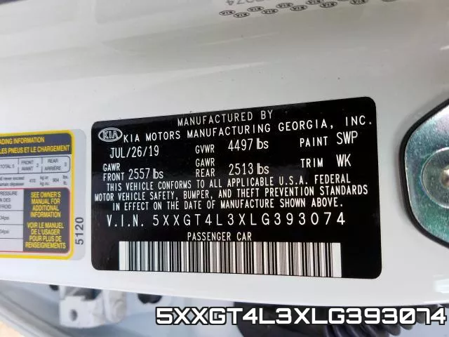 5XXGT4L3XLG393074 фото 2