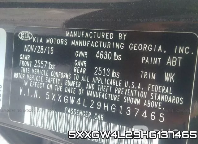 5XXGW4L29HG137465 фото 10