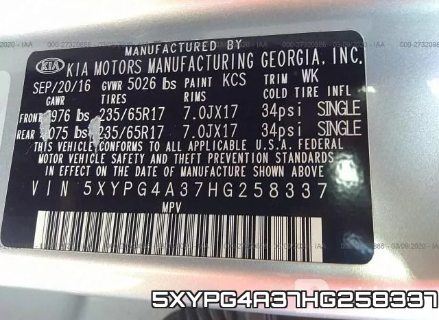 5XYPG4A37HG258337 фото 10