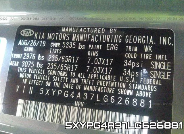 5XYPG4A37LG626881 фото 10