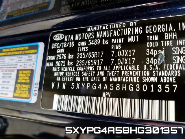 5XYPG4A58HG301357 фото 2