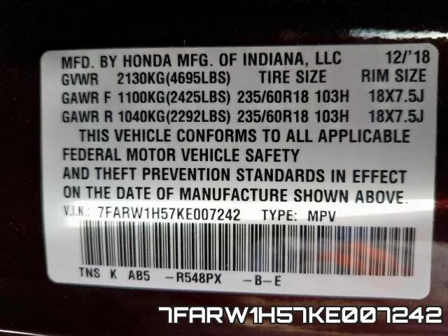 7FARW1H57KE007242 фото 2