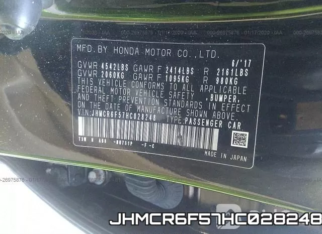 JHMCR6F57HC028248 фото 10
