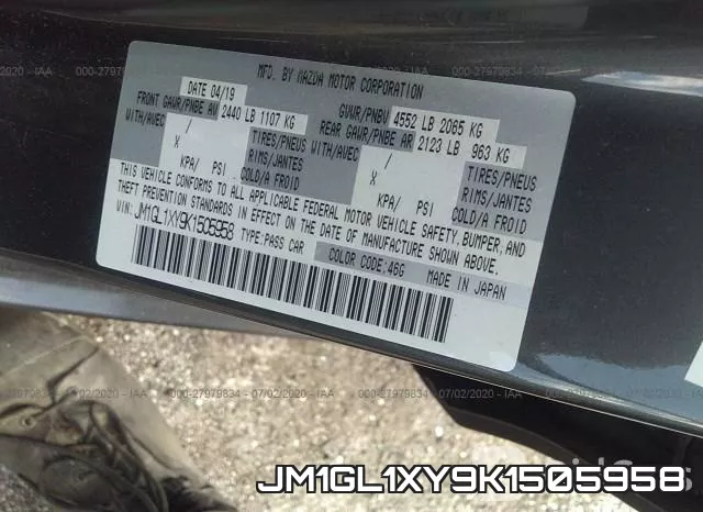 JM1GL1XY9K1505958 фото 10