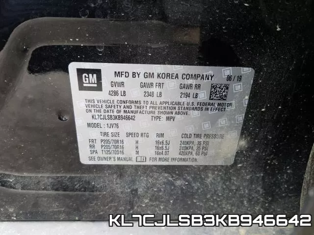 KL7CJLSB3KB946642 фото 2