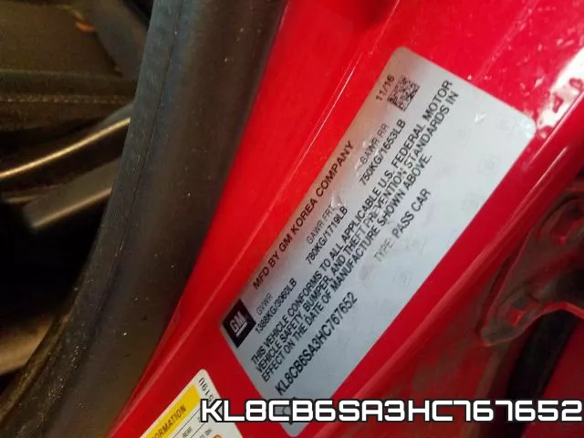 KL8CB6SA3HC767652 фото 2