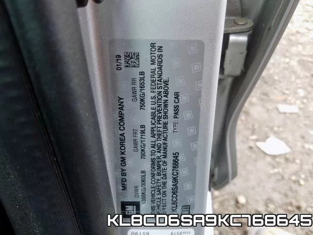 KL8CD6SA9KC768645 фото 2