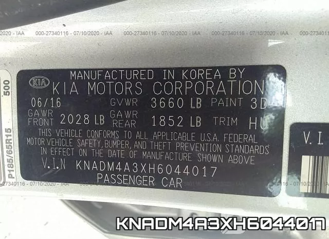 KNADM4A3XH6044017 фото 10
