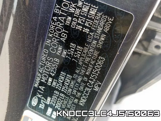 KNDCC3LC4J5150063 фото 2