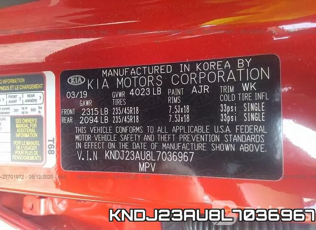 KNDJ23AU8L7036967 фото 10